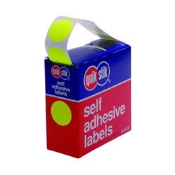 Quik Stik DSRMC24 Labels Circular 24mm Yellow_4